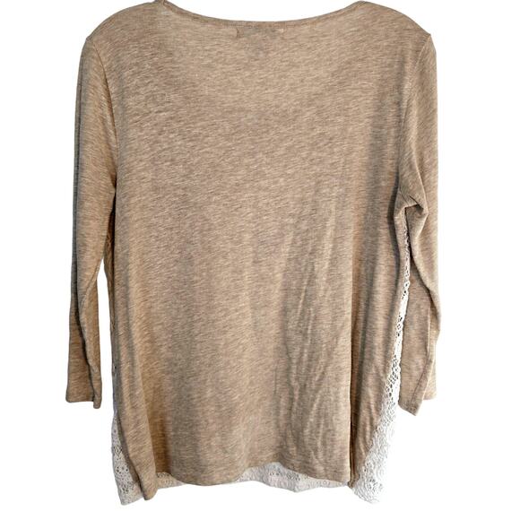 Liz Claiborne Women's Shirt Medium M White Lace Top Blouse Misses size 8 10 - Picture 5 of 6